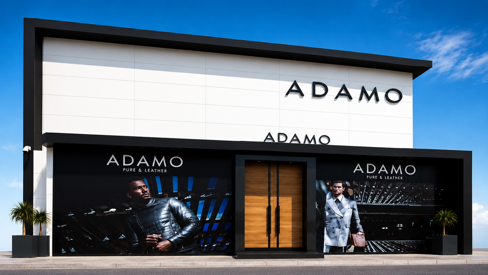 ADAMO Pure & Leather mağaza dış cephesi - Antalya'da turistlere özel hakiki deri ceket, kürk mont, deri mont ve lüks deri ürünleri. Genuine Leather & Fur Store. Магазин кожи и меха в Анталии.