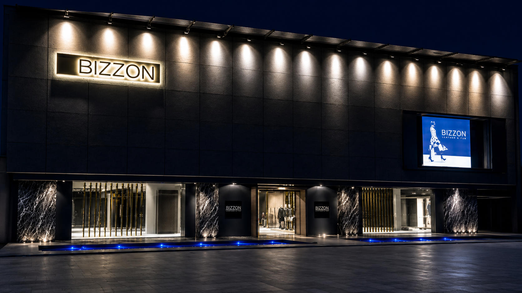BIZZON Leather & Fur Antalya mağazası - hakiki deri ceket, kürk mont, sheepskin ve lüks deri ürünleri. Premium leather & fur store in Antalya. Магазин кожи и меха в Анталии.